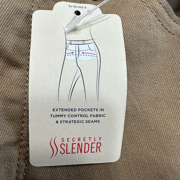 St Johns Bay Women’s Tan Hi Rise Wide Leg Jeans NWT Size 4 - Picture 8 of 13